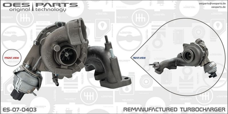 OES PARTS kompresorius, įkrovimo sistema ES-07-0403